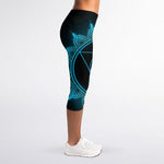 Vishuddha Chakra Symbol Print Women's Capri Leggings