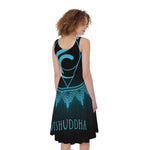 Vishuddha Chakra Symbol Print Women's Sleeveless Dress