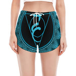 Vishuddha Chakra Symbol Print Women's Split Running Shorts