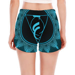 Vishuddha Chakra Symbol Print Women's Split Running Shorts