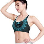 Vishuddha Chakra Symbol Print Women's Sports Bra