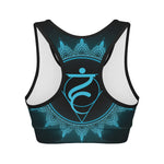 Vishuddha Chakra Symbol Print Women's Sports Bra