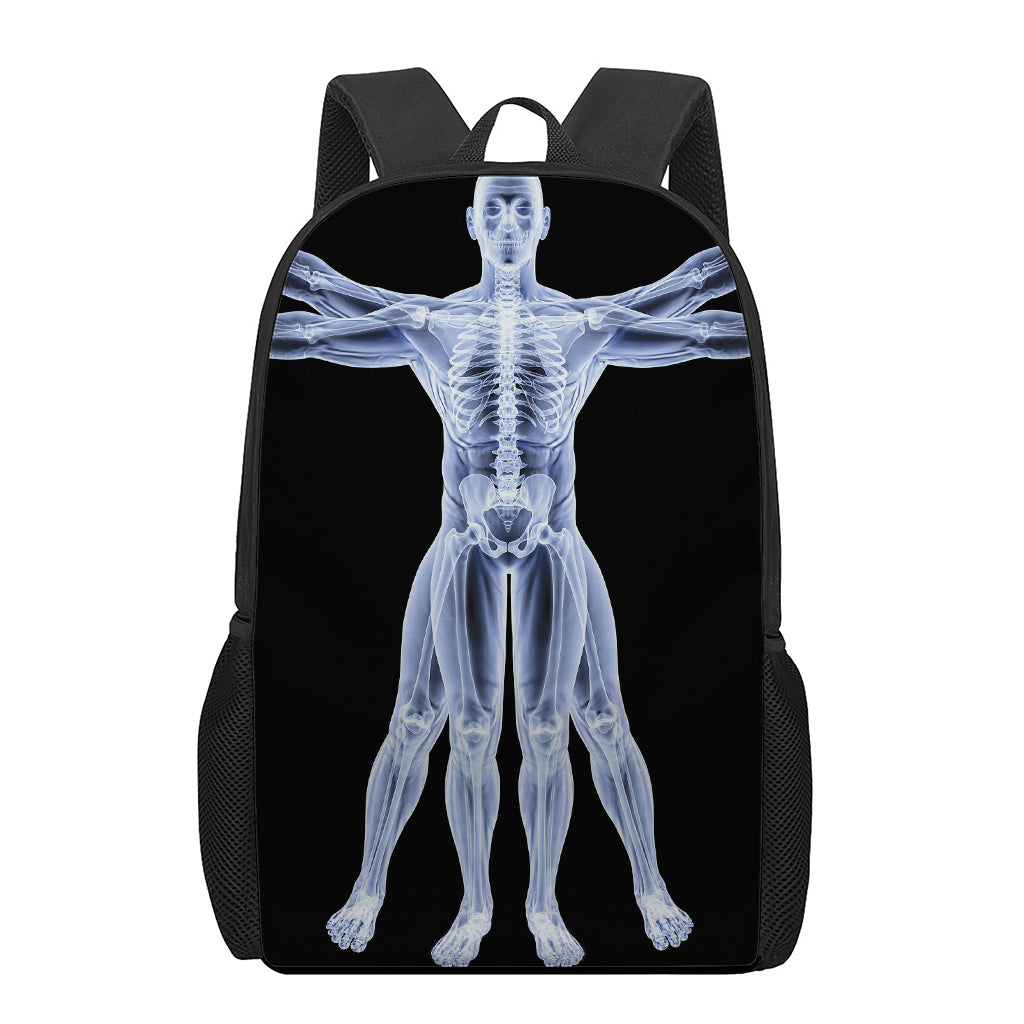 Vitruvian Man X-Ray Print 17 Inch Backpack