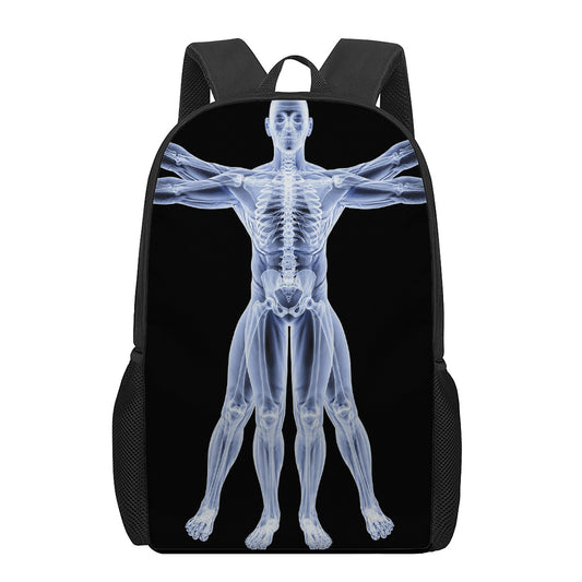 Vitruvian Man X-Ray Print 17 Inch Backpack