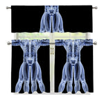 Vitruvian Man X-Ray Print 3 Piece Kitchen Curtains