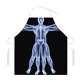 Vitruvian Man X-Ray Print Adjustable Apron