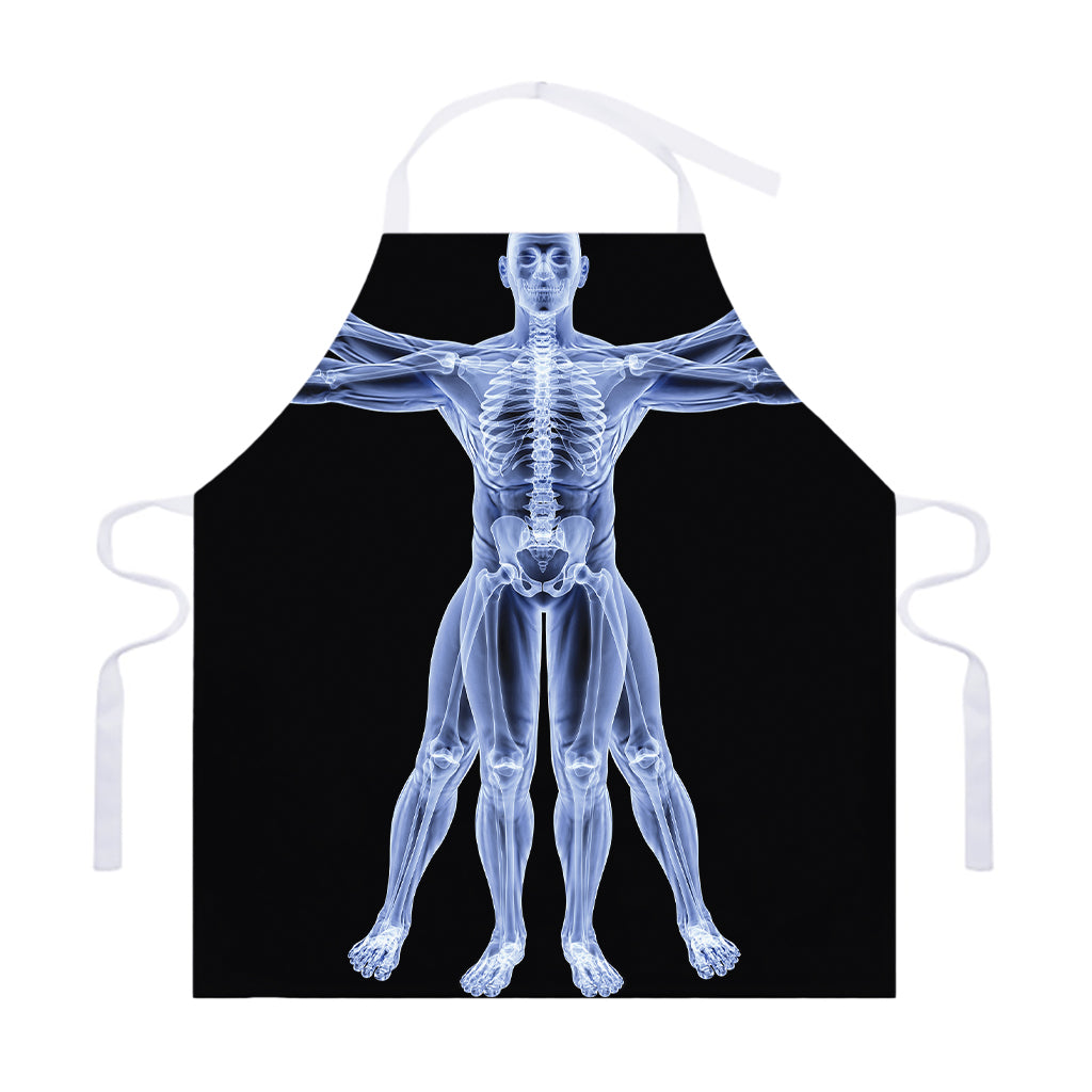 Vitruvian Man X-Ray Print Adjustable Apron