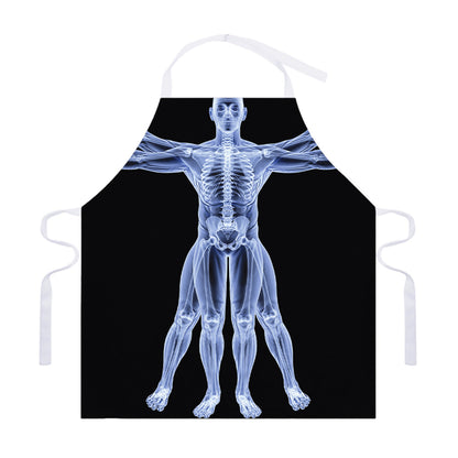 Vitruvian Man X-Ray Print Adjustable Apron