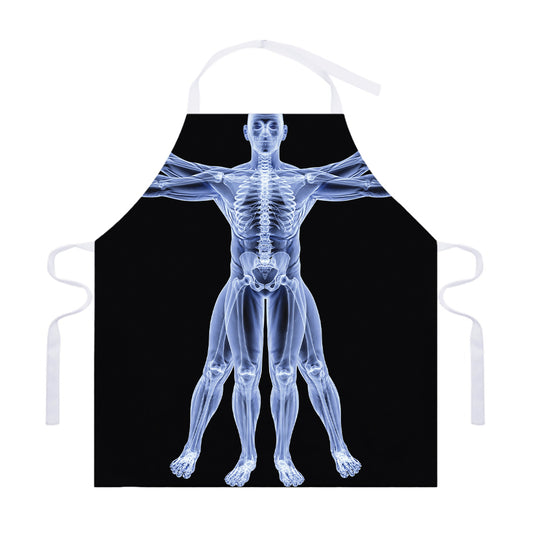 Vitruvian Man X-Ray Print Adjustable Apron