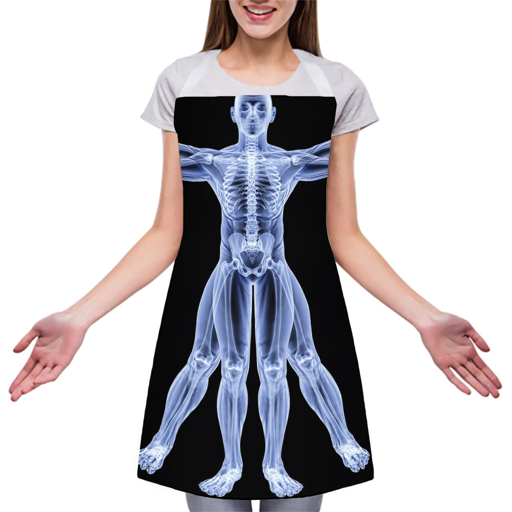 Vitruvian Man X-Ray Print Adjustable Apron