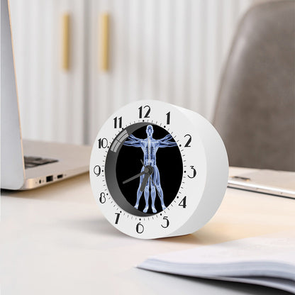 Vitruvian Man X-Ray Print Alarm Clock