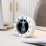 Vitruvian Man X-Ray Print Alarm Clock