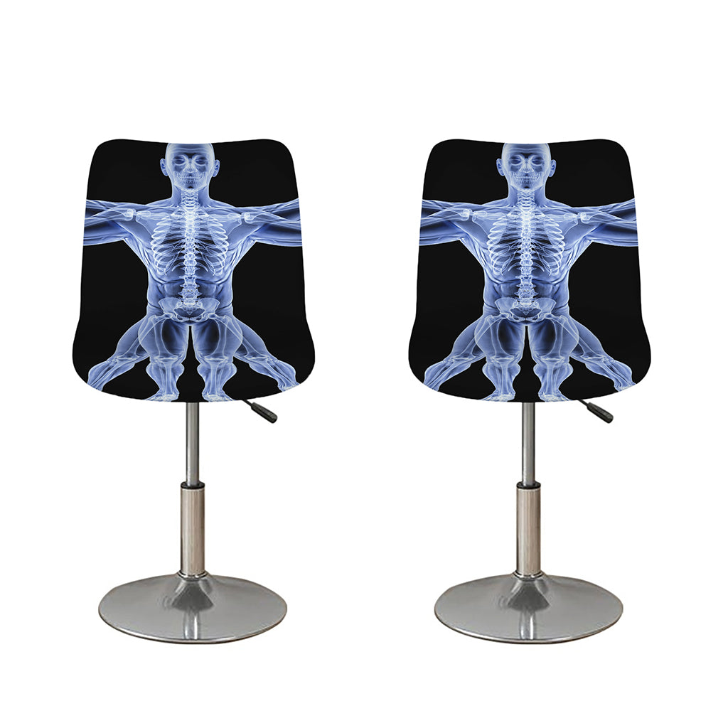 Vitruvian Man X-Ray Print Bar Stool Covers