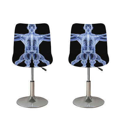 Vitruvian Man X-Ray Print Bar Stool Covers