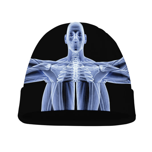 Vitruvian Man X-Ray Print Beanie