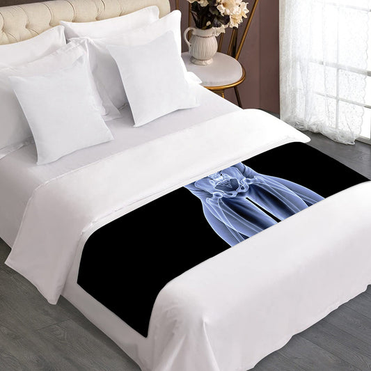 Vitruvian Man X-Ray Print Bed Runner