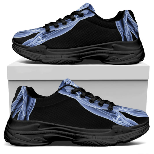 Vitruvian Man X-Ray Print Black Chunky Shoes