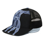 Vitruvian Man X-Ray Print Black Mesh Trucker Cap