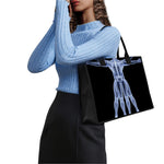 Vitruvian Man X-Ray Print Canvas Tote Bag