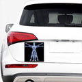 Vitruvian Man X-Ray Print Car Sticker