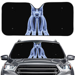 Vitruvian Man X-Ray Print Car Windshield Sun Shade