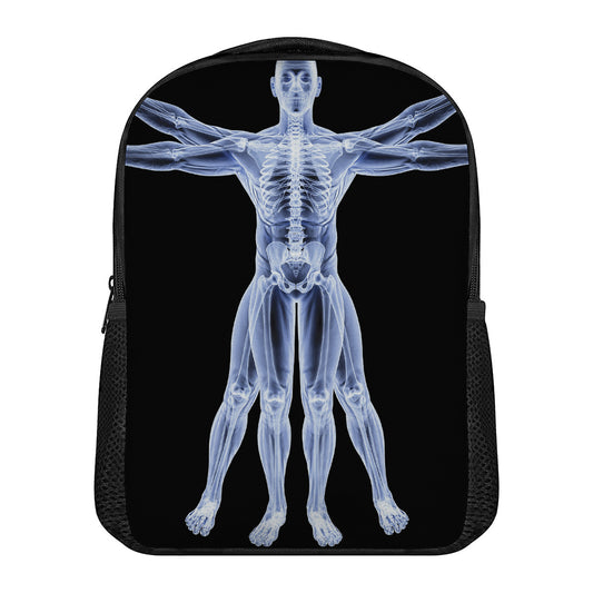 Vitruvian Man X-Ray Print Casual Backpack