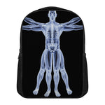 Vitruvian Man X-Ray Print Casual Backpack