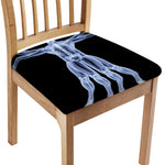 Vitruvian Man X-Ray Print Chair Cushion Cover