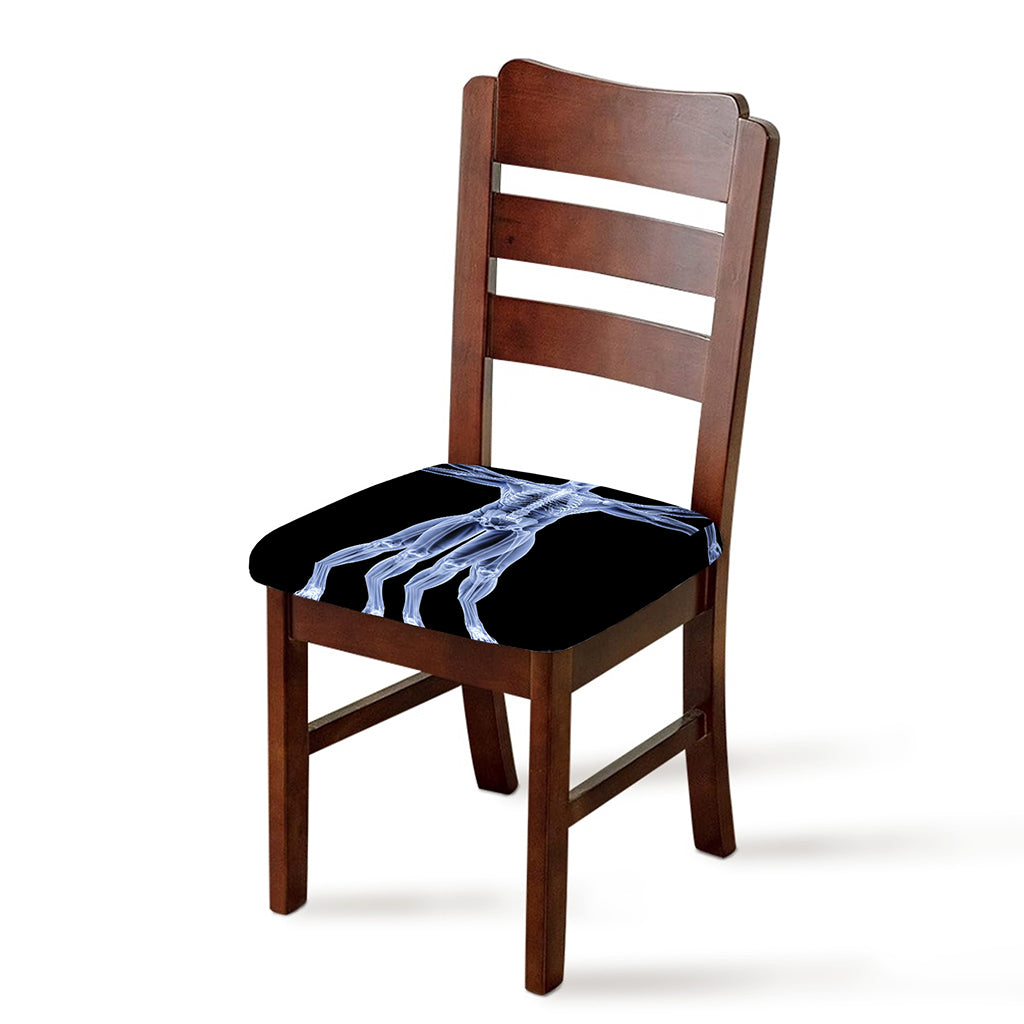 Vitruvian Man X-Ray Print Chair Cushion Cover