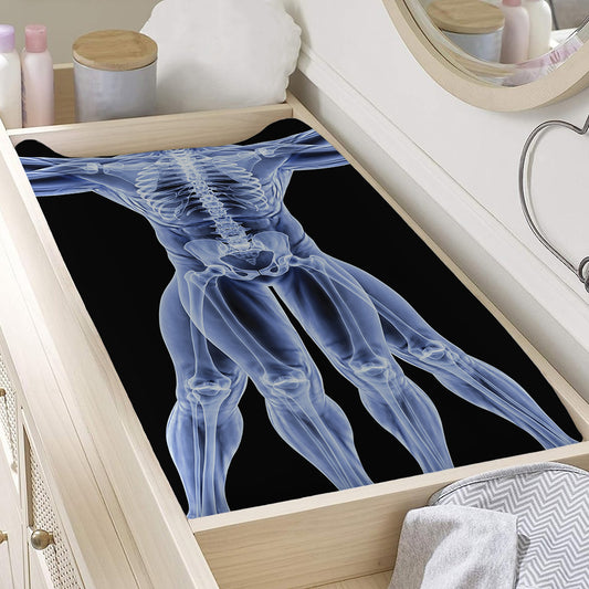 Vitruvian Man X-Ray Print Changing Pad Cover