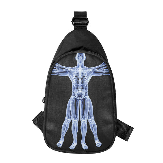 Vitruvian Man X-Ray Print Chest Bag