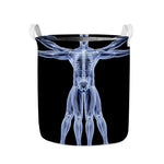 Vitruvian Man X-Ray Print Collapsible Laundry Basket