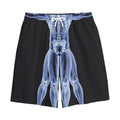 Vitruvian Man X-Ray Print Cotton Shorts