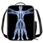 Vitruvian Man X-Ray Print Crossbody Lunch Bag