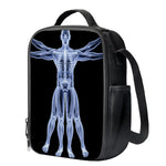 Vitruvian Man X-Ray Print Crossbody Lunch Bag