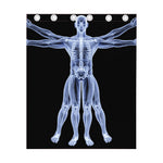 Vitruvian Man X-Ray Print Curtain