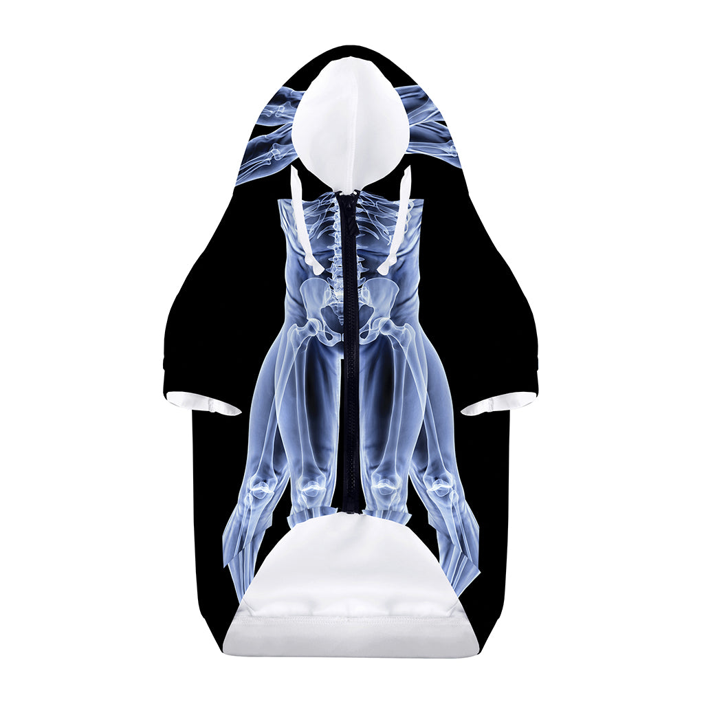 Vitruvian Man X-Ray Print Dog Zip Up Hoodie