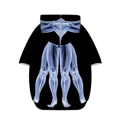 Vitruvian Man X-Ray Print Dog Zip Up Hoodie