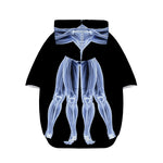 Vitruvian Man X-Ray Print Dog Zip Up Hoodie