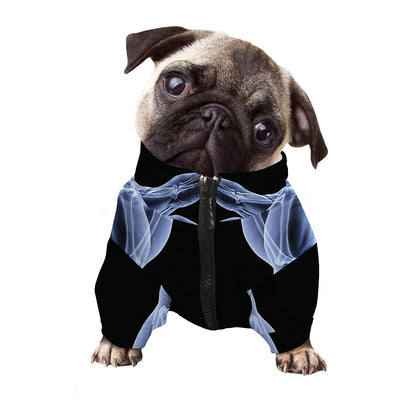 Vitruvian Man X-Ray Print Dog Zip Up Jacket