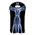 Vitruvian Man X-Ray Print Double Neoprene Wine Tote