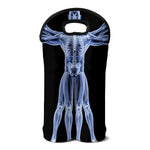 Vitruvian Man X-Ray Print Double Neoprene Wine Tote