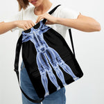 Vitruvian Man X-Ray Print Drawstring Backpack