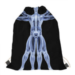 Vitruvian Man X-Ray Print Drawstring Bag