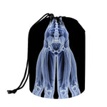 Vitruvian Man X-Ray Print Drawstring Makeup Bag