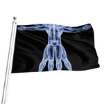Vitruvian Man X-Ray Print Flag