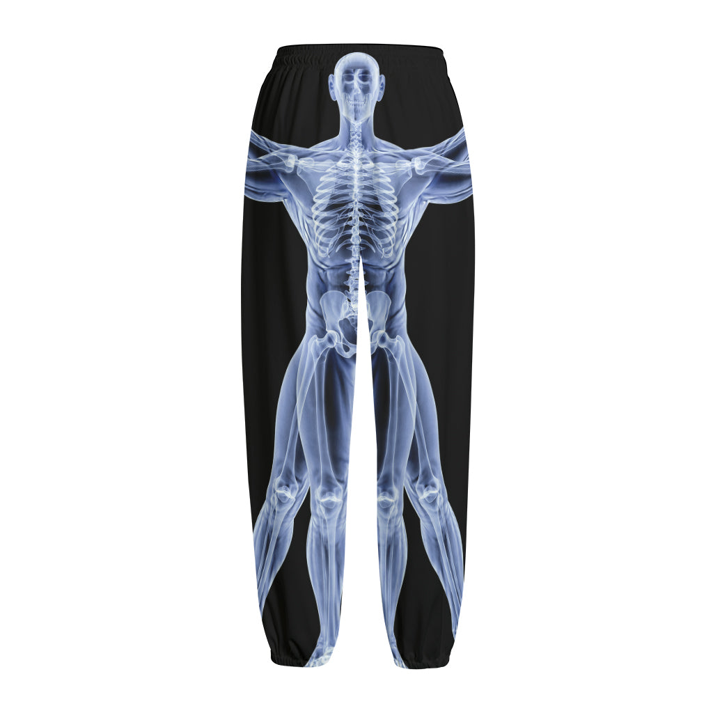 Vitruvian Man X-Ray Print Fleece Lined Knit Pants