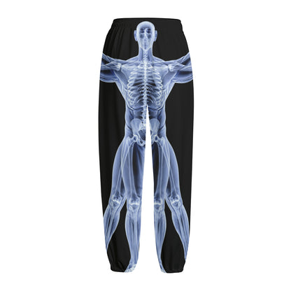 Vitruvian Man X-Ray Print Fleece Lined Knit Pants