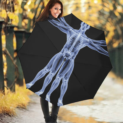 Vitruvian Man X-Ray Print Foldable Umbrella