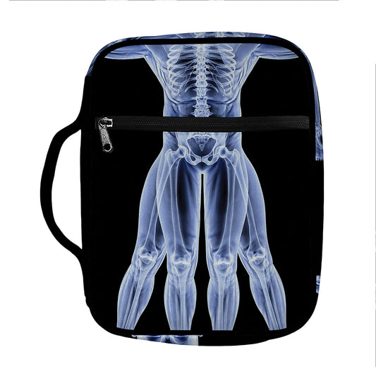 Vitruvian Man X-Ray Print Front Pocket Bible Bag